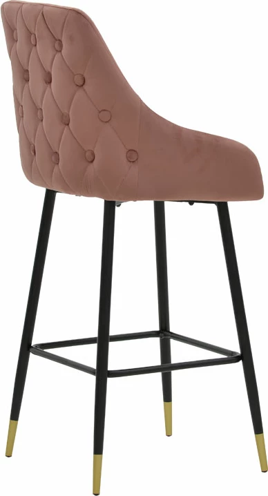 Karrige për bar Lithe metal ngjyrë ari e zezë-kadife mollë e kalbur 47x44x98cm