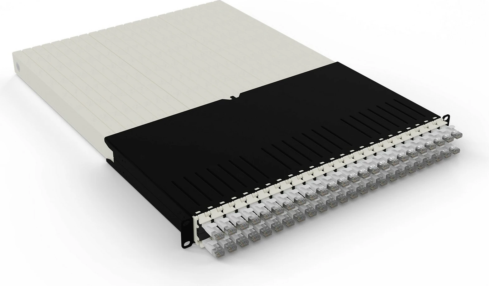 Sistem menaxhimi kabllosh për rack PATCHBOX patchbox.one 30RU, Cat6a STP, 24x kabllo 1.8m, e bardhë