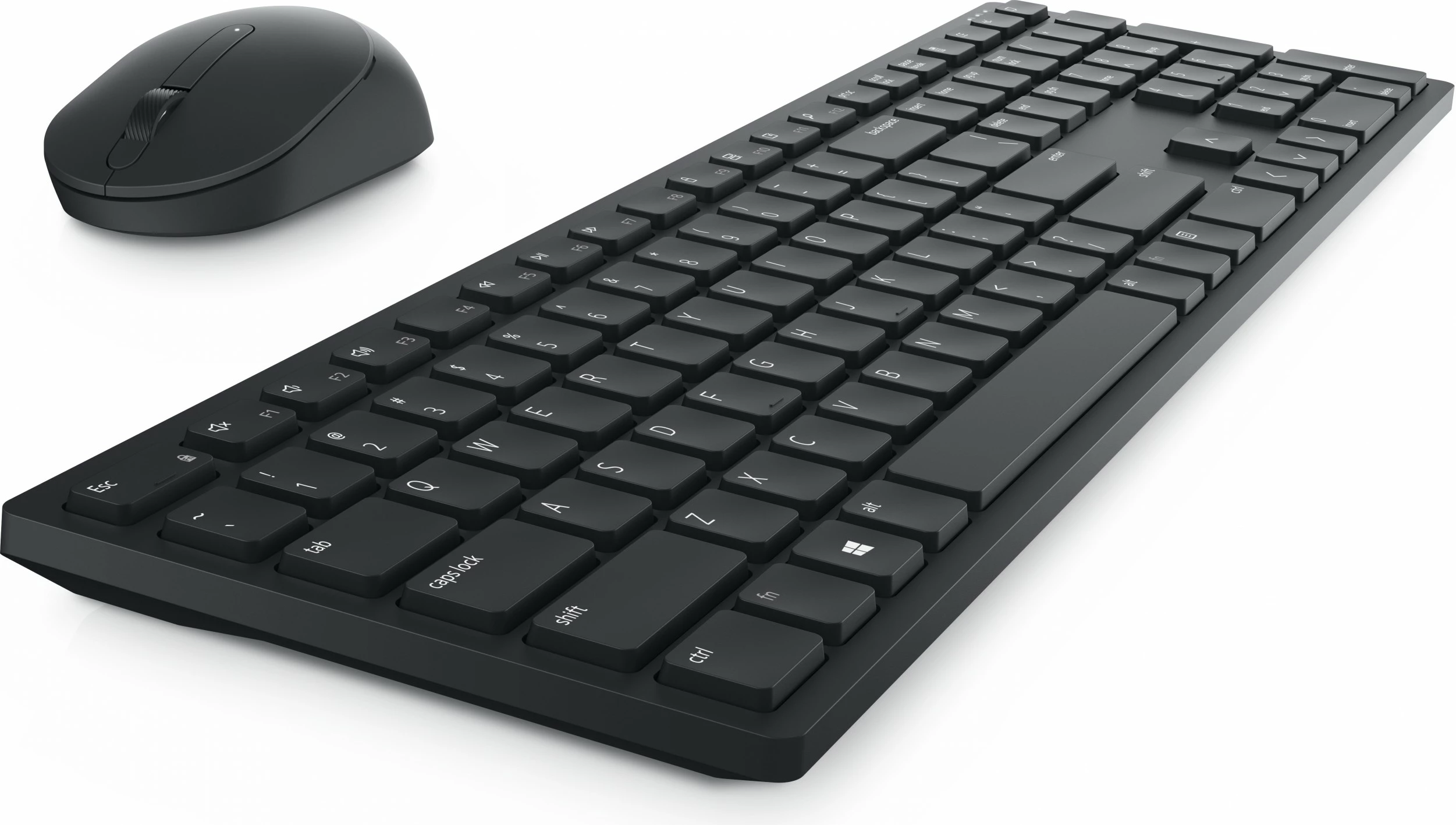 Tastierë me maus wireless DELL KM5221W, AZERTY, full-size, e zezë