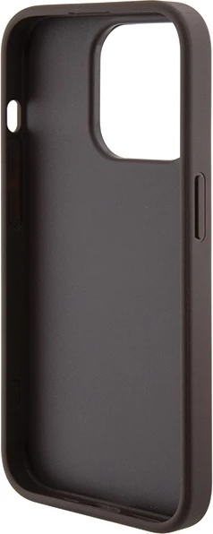 Mbështjellës Guess Grip Stand 4G Triangle Strass për iPhone 15 Pro, kafe