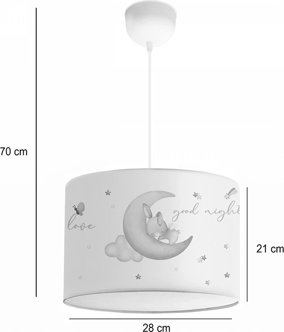 Llambë tavani për fëmijë Gary shumëngjyrëshe e bardhë D24x21cm