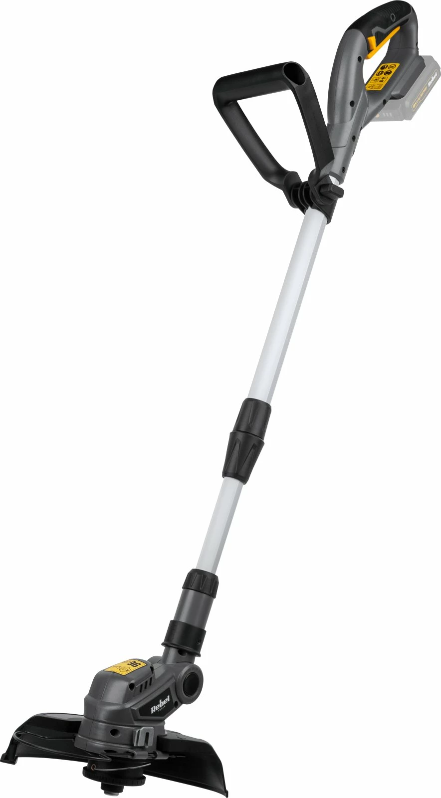 Trimer baterik Rebel Tools RB-5002.1 20V 22 cm, e zezë/gri