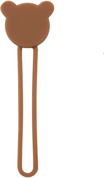 Mbështjellës kabllosh Hurtel prej silikoni, kafe