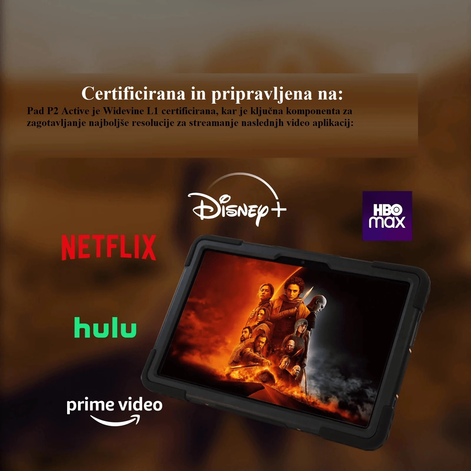 Tablet rugged AGM Pad P2 Active 11\", 8GB+8GB RAM, 256GB, IP68, Android 14, i zi/portokalli