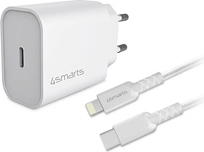 Karikues 4smarts 4S465591, 12 V, 1.5 m, Bardhë