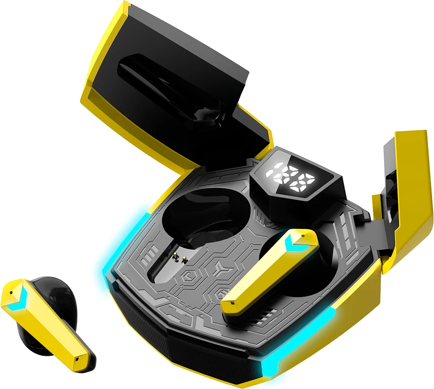 Kufje CANYON Doublebee GTWS-2 TWS Bluetooth 5.3 gaming, low latency 45ms, të verdha