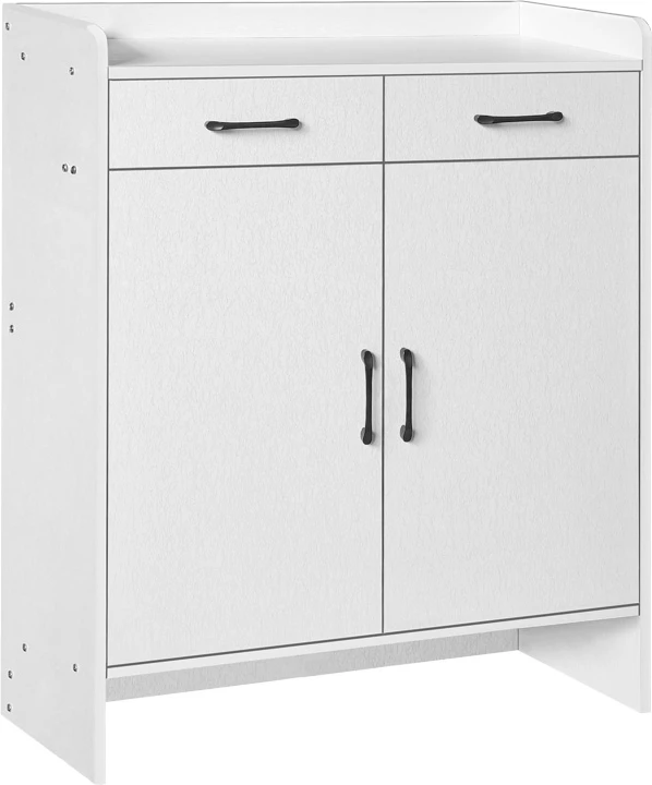 Raft këpucësh Gazen për 12 palë me sirtarë, ngjyrë e bardhë, 80x33x100cm