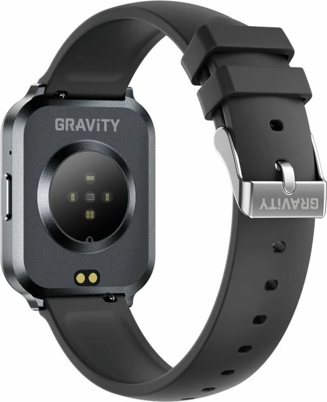 Smartwatch Gravity GT44-5, e zezë, set me rrip dhe byzylyk