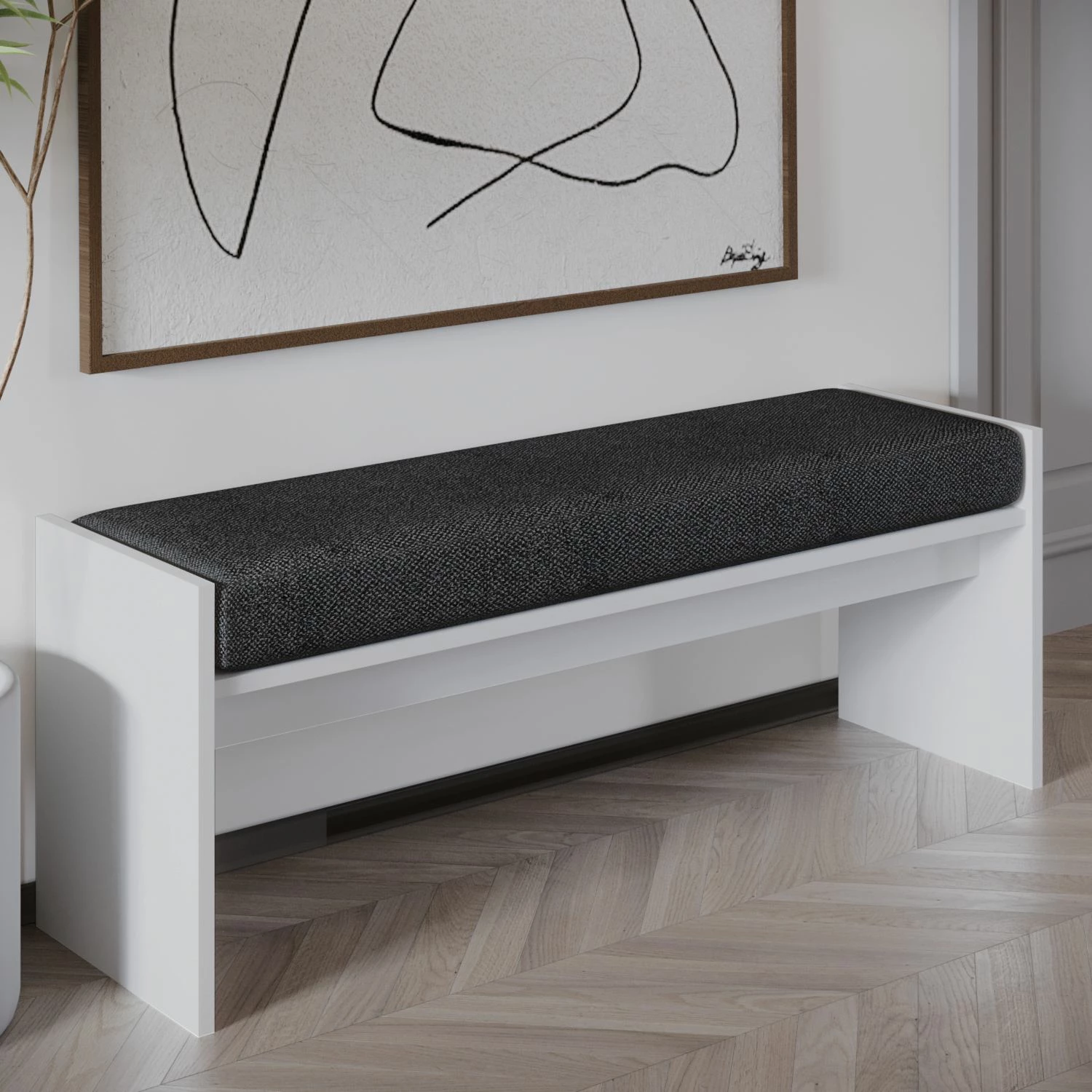 Bankë Atelier del Sofa, ngjyrë e bardhë, Pearl