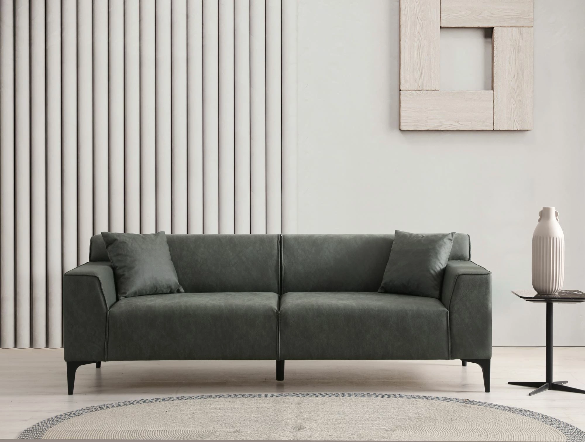 Divan treshe, ngjyrë e gjelbër, Atelier del Sofa, New Petra 3