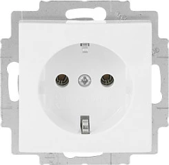 Prizë muri Busch-Jaeger 4011395191200, Type F, 16A 250V, 2P+E, e bardhë