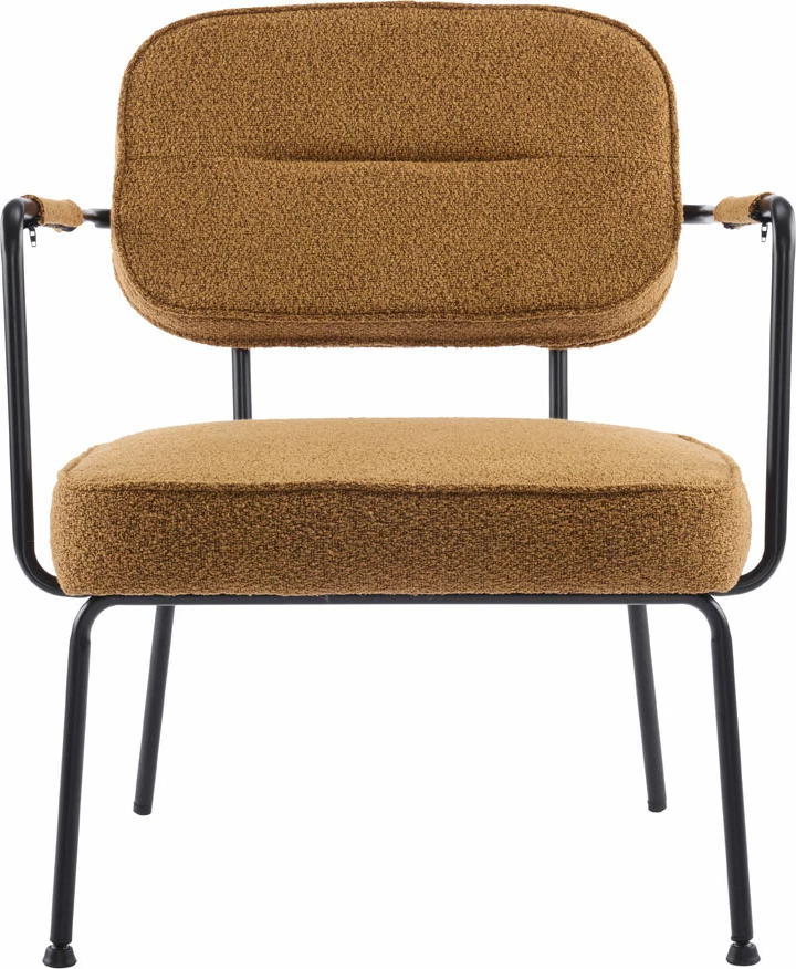 Karrige e ulët Prisley, ngjyrë mustard, 73x66x78 cm