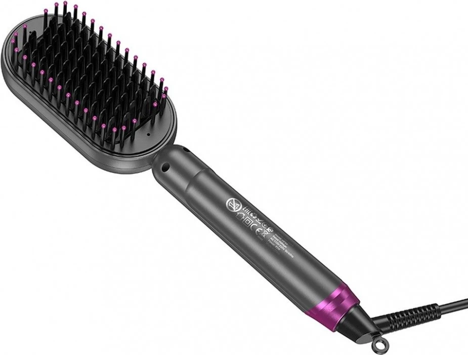 Furçë elektrike për drejtim flokësh HOCO HP44, LCD, 120-220°C, PTC, vjollcë