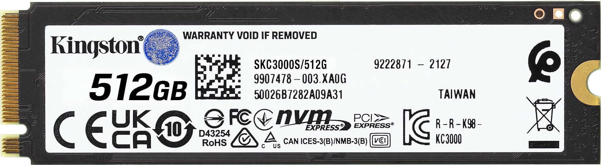 SSD Kingston KC3000 512 GB, M.2, 7000 MB/s