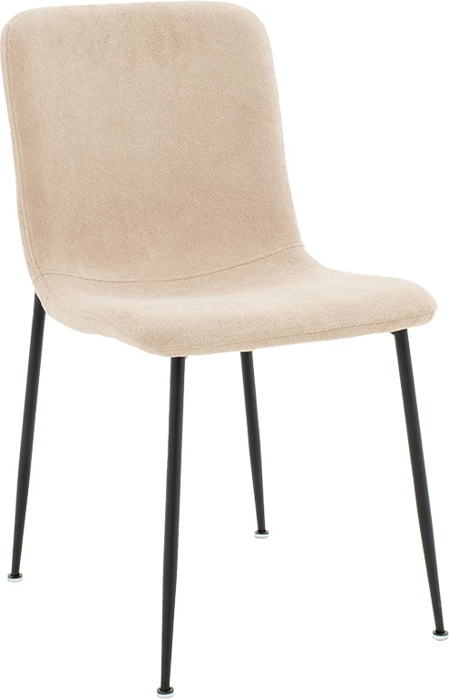 Karrige Gratify, pëlhurë bouclé, këmbë të zeza