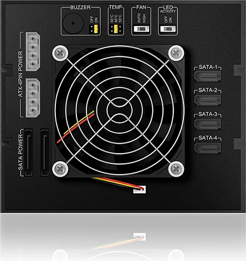 Kasë ICY BOX IB-564SSK, 3x 5.25", 4x 2.5" SATA/SAS, alumini, e zezë