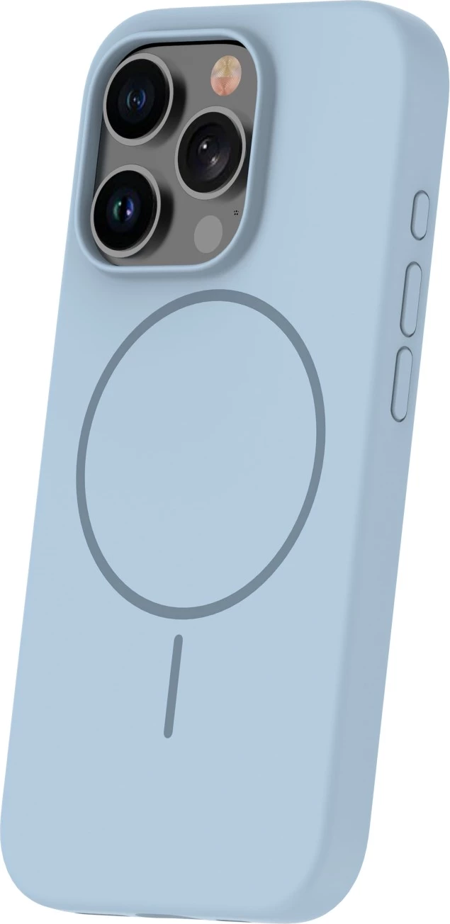 Mbështjellës MagSafe silikon i lëngshëm ONASI MagColor Pure 24100 për iPhone 17 Pro Max, blu e çelët