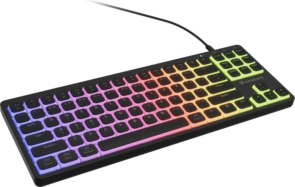 Tastierë gaming Genesis Thor 430 TKL, mekanike Hot-Swap, RGB, Outemu Silent Pink, e zezë