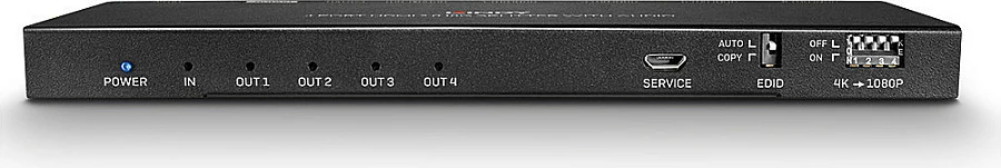 Splitter HDMI LINDY 4-Port, HDMI 2.0 18G, 4K 60Hz, me audio out, downscaling, i zi