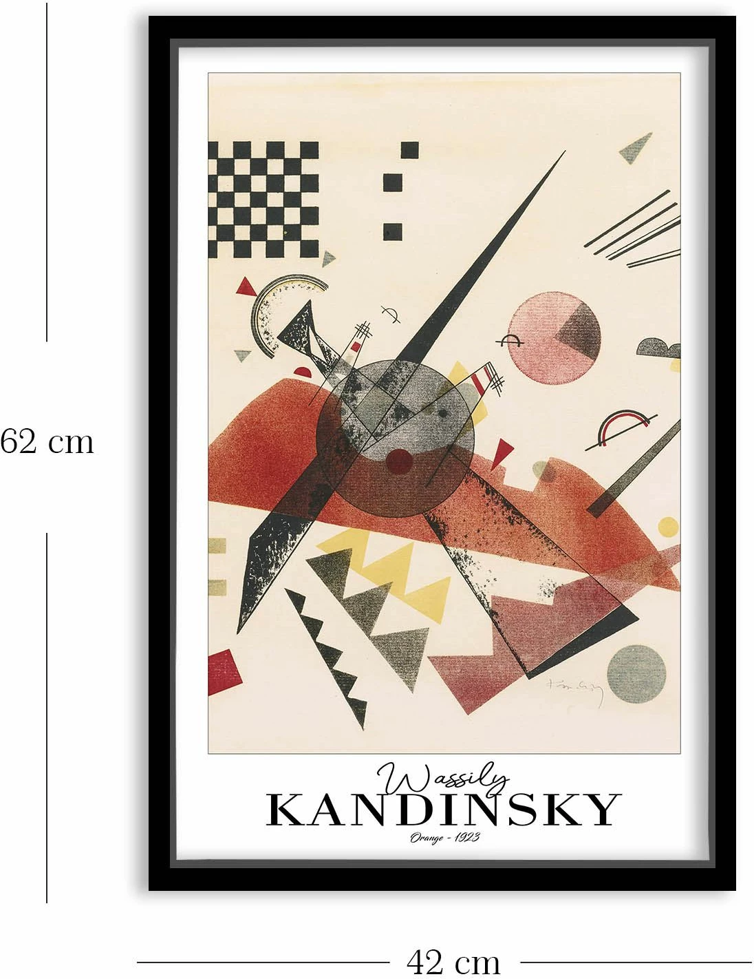 Pikturë dekorative me kornizë Wallity, 4262SYHKANDINSKY-032, shumëngjyrëshe, 42x62cm