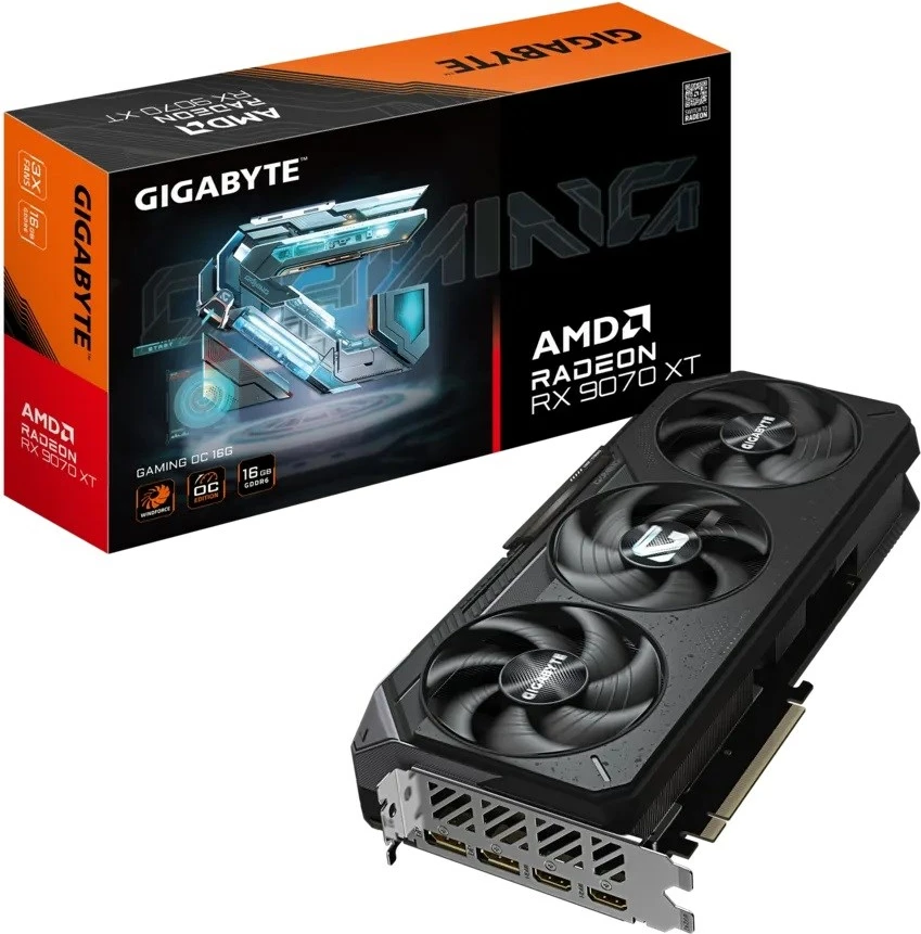 Kartelë grafike Gigabyte Radeon RX 9070 GAMING OC, 16GB, E zezë
