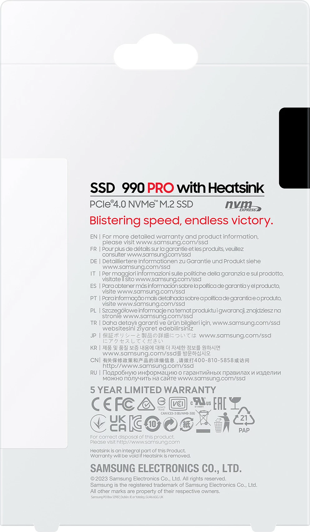 Disk SSD Samsung 990 PRO, 4TB, M.2 2280 PCI-E x4 Gen4 NVMe