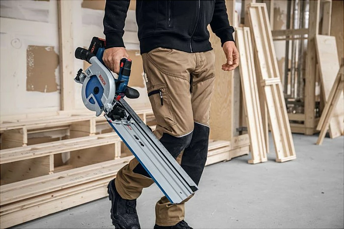 Sharrë rrethore me bateri Bosch GKS 18V-57-2 GX Professional (solo), 18V, 165mm, në L-BOXX, blu/zezë