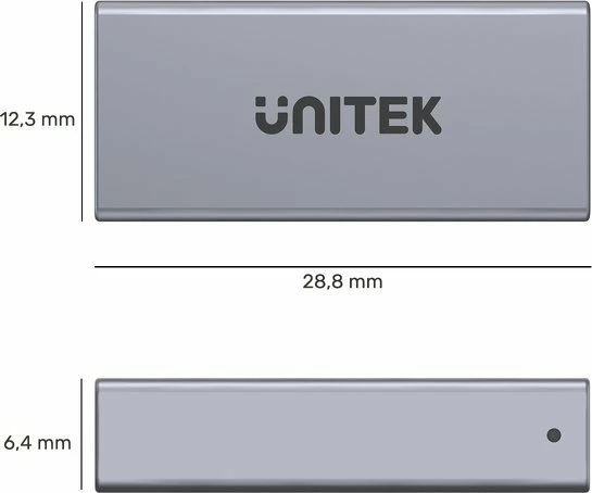Adapter USB-C në USB-C Unitek A1036GY 40Gbps PD 240W 8K@60Hz, argjendtë
