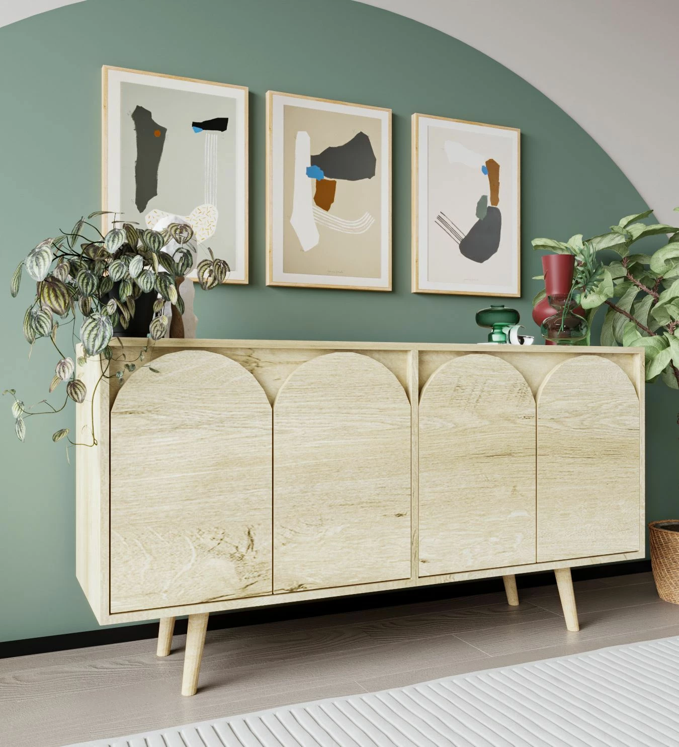 Konsol Skye Decor, Venezia 150, ngjyrë lisi Sapphire Oak