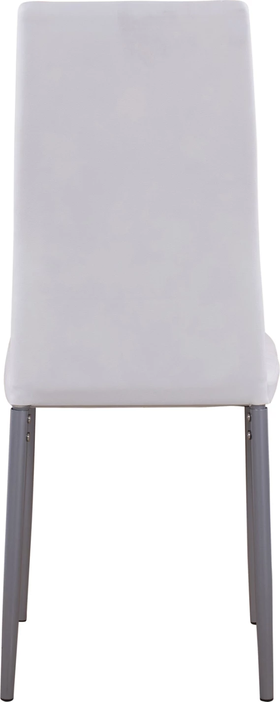 Karrige metalike Lady FH0037.11, kornizë metalike e bardhë PU K/D, 40x48x95 cm, set prej 4 copash