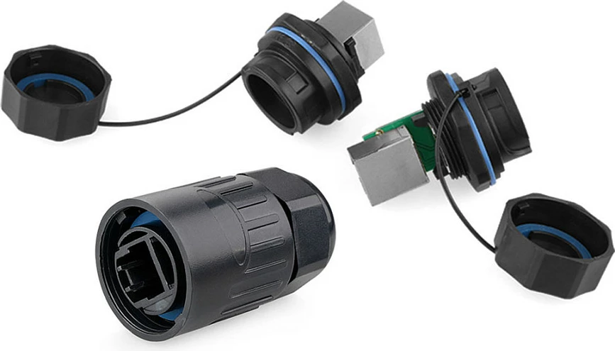Lidhës RJ45 GoodConnections Alcasa IC06-R101, IP65/IP67, i zi