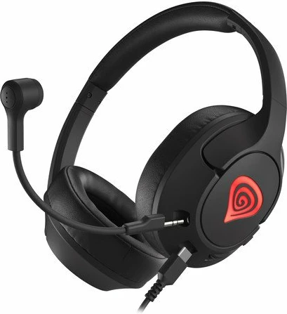 Kufje gaming Genesis Radon 800 7.1 me kabllo 3.5mm/USB me mikrofon të shkëputshëm LED e kuqe