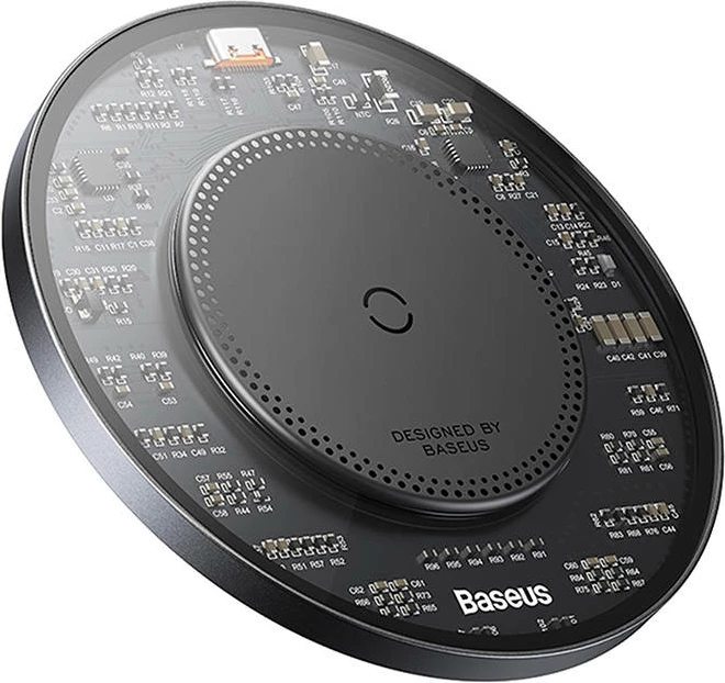 Karikues wireless Baseus Simple 2, 15W me kabllo USB-C në USB-C, zi