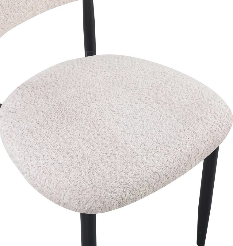 Karrige Folegio, ngjyrë krem me këmbë të zeza, 50x57x79.5cm