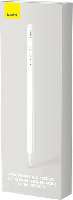 Stylus Baseus Smooth Writing 2 me LED, për iPad, i bardhë