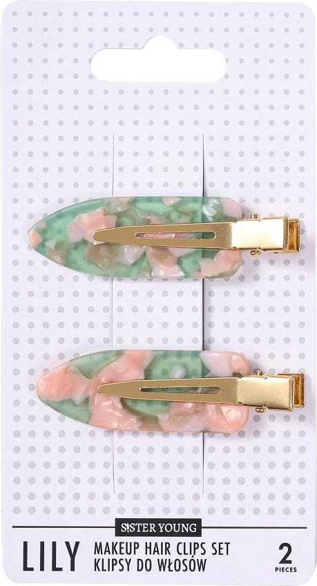 Kapëse flokësh për femra Sister Young Lily rozë dhe kafe 2 copë