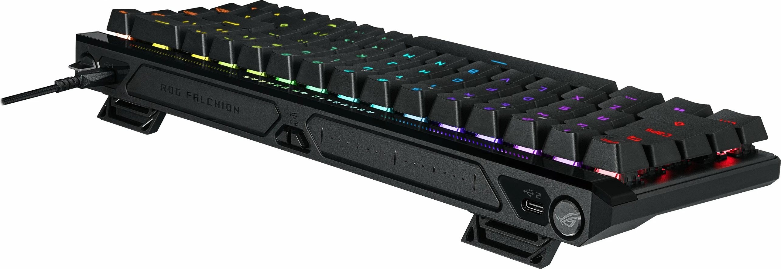 Tastierë gaming ASUS ROG Falchion Ace HFX, 65%, ROG HFX Magnetic, RGB LED, USB, e zezë