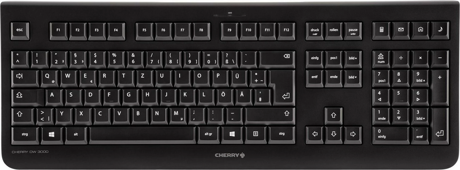 Tastierë me maus wireless CHERRY DW 3000, mekanike, AZERTY, 2.4GHz RF, me numpad, e zezë