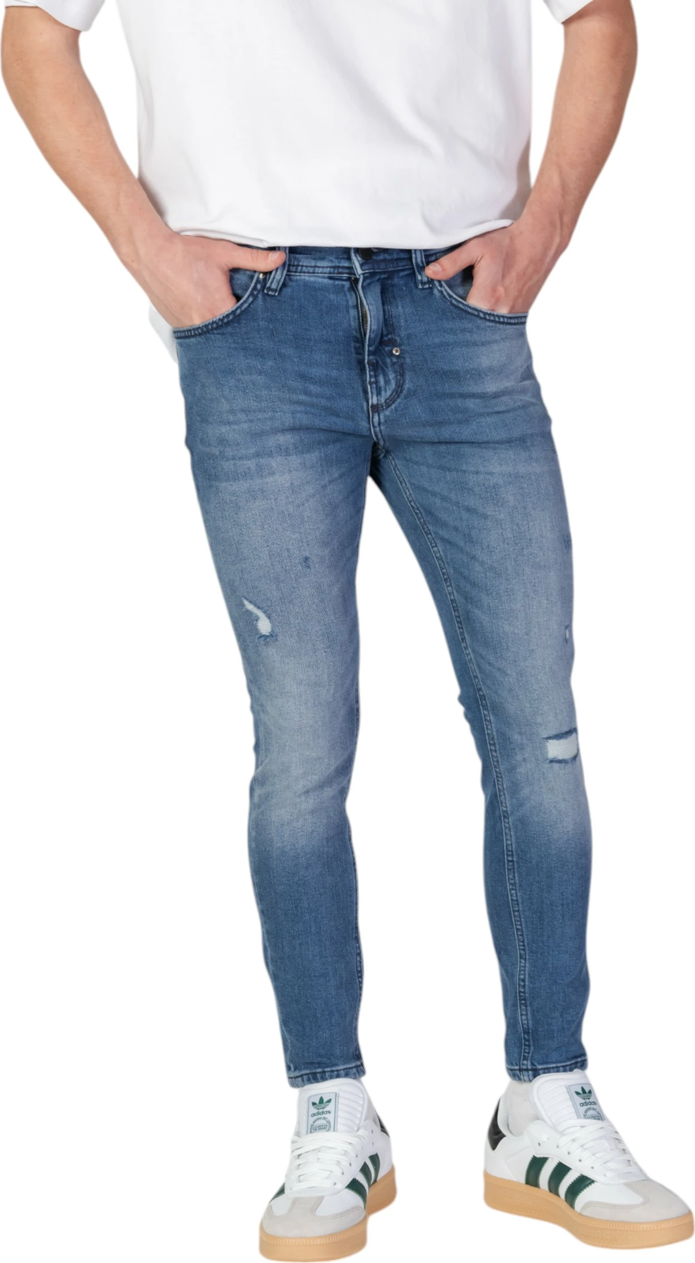Xhinse për meshkuj Antony Morato KARL Cropped Fit MMDT00272-FA750587, denim