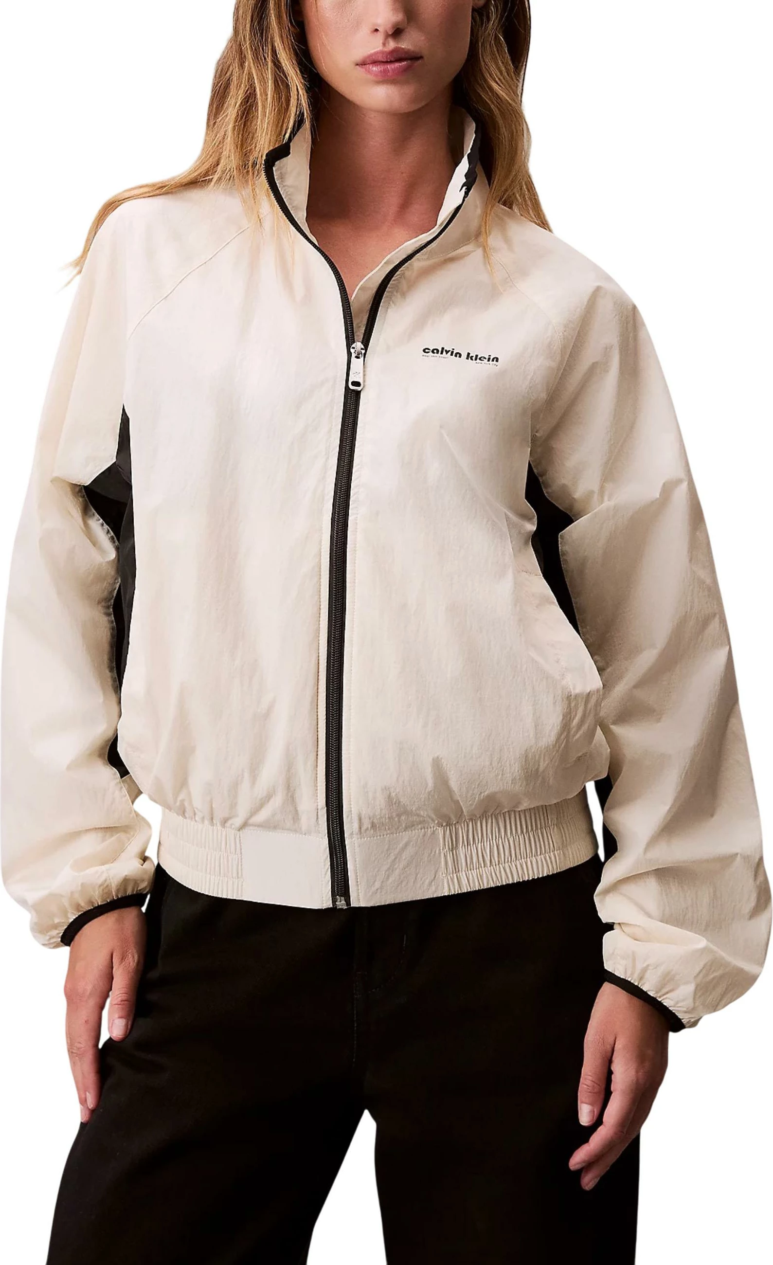 Jakne sportive për femra Calvin Klein Jeans Retro Track LV047C506G, latte
