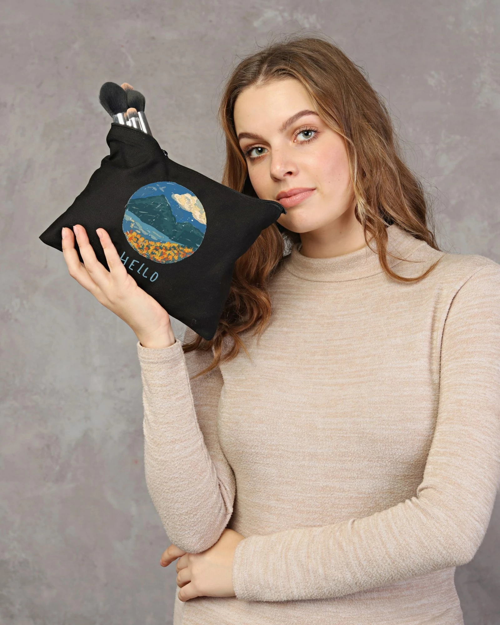 Çantë për make-up Zoozie Bags, e zezë, 25x18cm