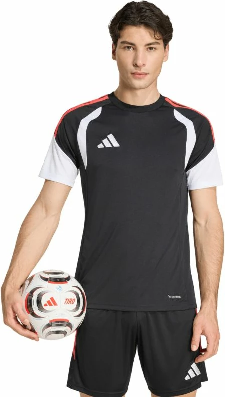 Fanellë futbolli adidas për meshkuj, e zezë e bardhë e kuqe