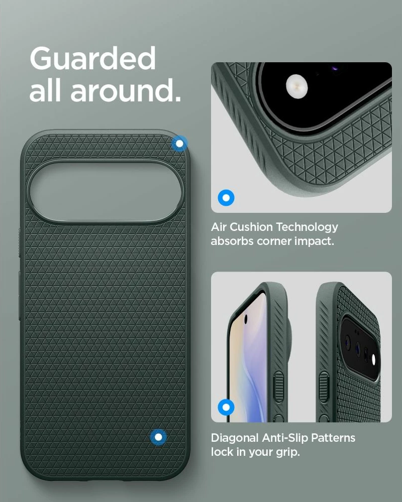 Mbështjellës Spigen Liquid Air Mag për Google Pixel 11, MagSafe, TPU, Dark Green