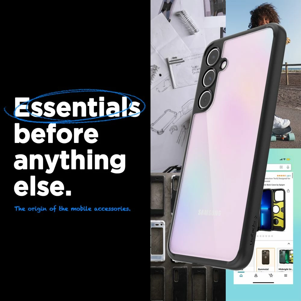 Mbështjellës Spigen Ultra Hybrid për Samsung Galaxy A55 5G, Matte Black