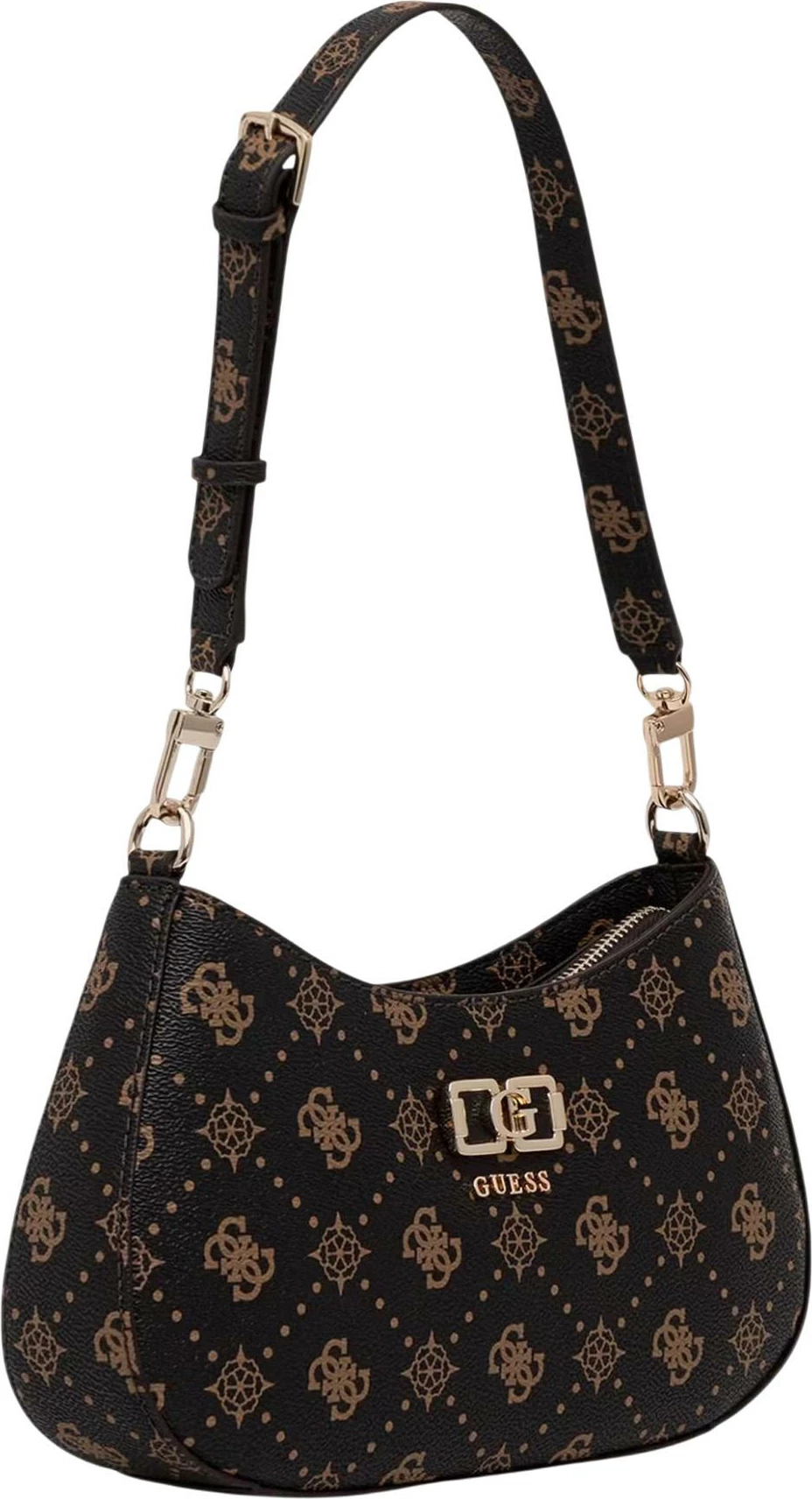 Çantë krahu për femra Guess Emelie Logo 2 Comp S HWGP99 28180, kafe