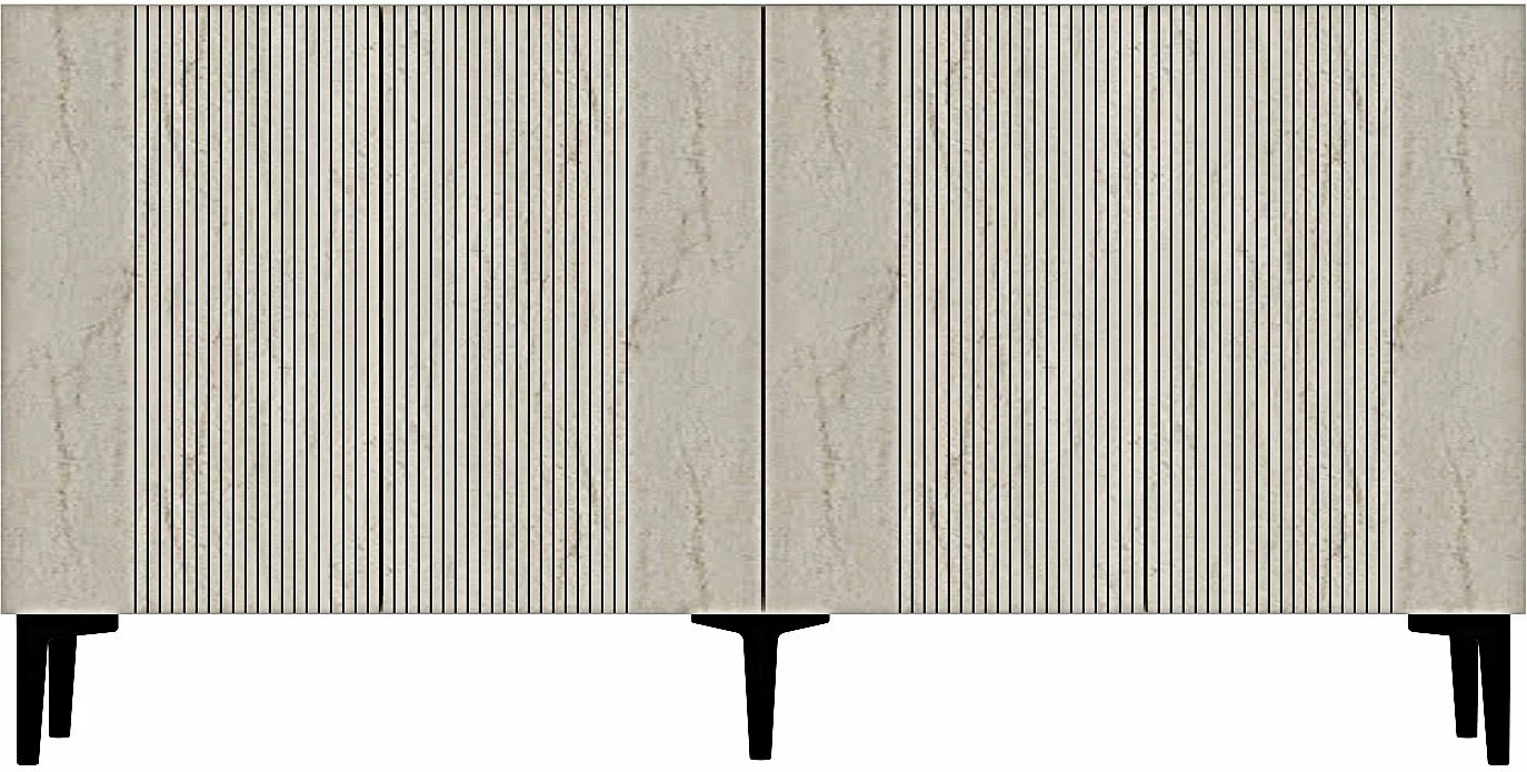 Konsol Skye Decor, Corsa 150, e bardhë, travertin