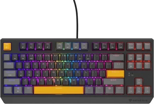 Tastierë mekanike Genesis Thor 230, TKL, RGB pozitiv Outemu Red, ngjyrë gri