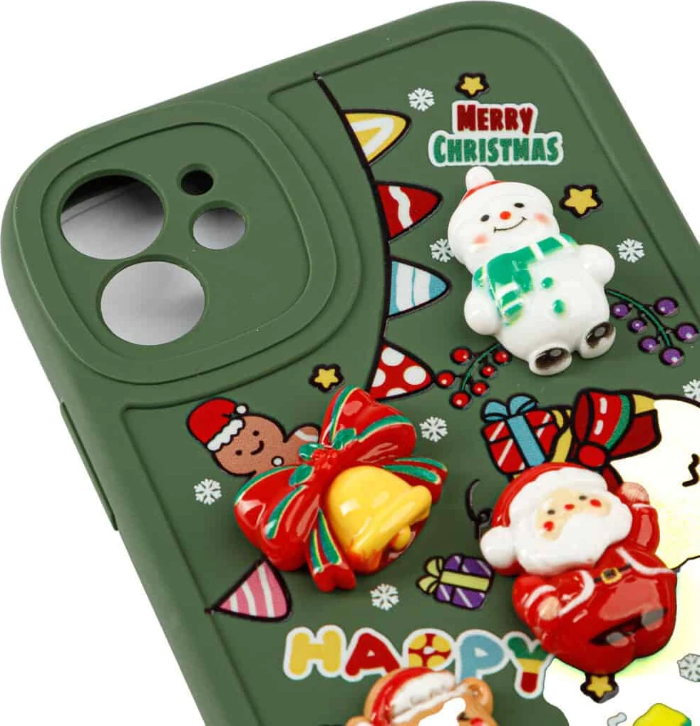 Fotroll për telefon TECH TIME Christmas Edition Green (IP12PROMAX)