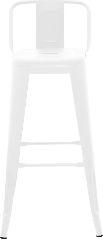 Karrige për bar me mbështetëse Utopia, metal i bardhë mat, 42x42x97cm