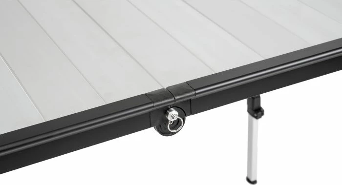 Tavolinë kampingu BRUNNER Dinemic 4 0406053N, me palosje, këmbë të rregullueshme, alumin, gri/zi